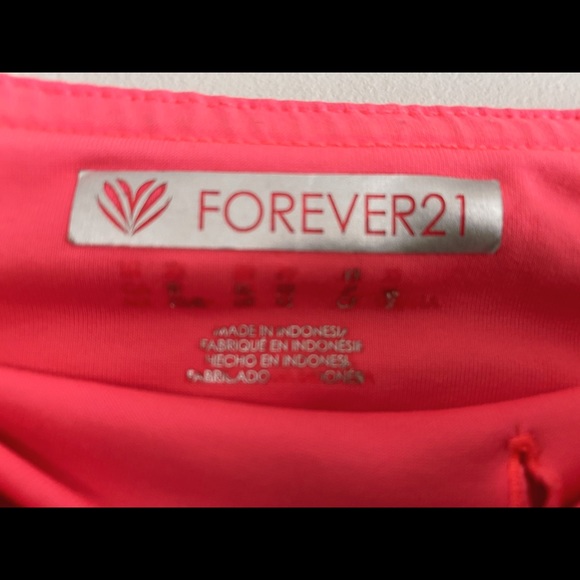 FOREVER 21 XS Pink and Charcoal Leggings - Picture 2 of 7